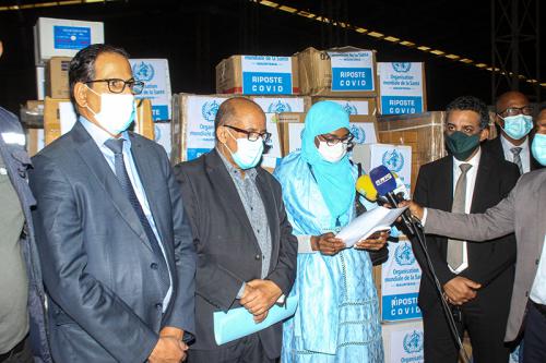 صورة منظمة الصحة العالمية تمنح موريتانيا معدات طبية