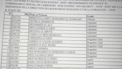 صورة مذكرة تحويل لأفراد من الدرك والشرطة على خلفية تهاون بتطبيق  الاجراءات الصحية