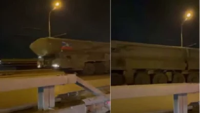 صورة روسيا تنقل صواريخ يوم القيامة النووية على شاحنات ضخمة داخل أوكرانيا..