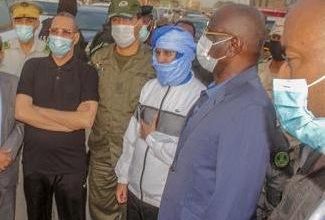 صورة وزير الداخلية يصل مدينة النعمة ضمن زيارته للشرق الموريتاني