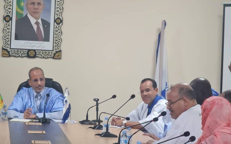 صورة حلف الوفاء بقيادة  النائب لمرابط ولد الطالب المين يلتقي رئيس حزب الانصاف