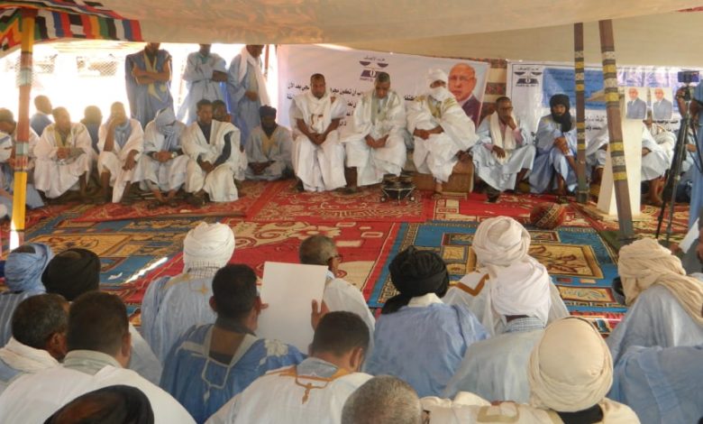 صورة أقورط / تظاهرة حاشدة لحلف المواطنة الذي يتزعمه الوزير لمرابط ولد بناهي