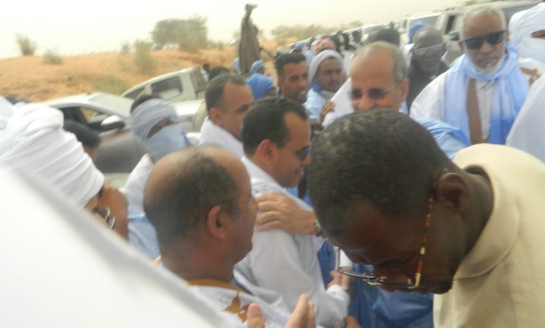 صورة حلف الوفاء بقيادة النائب لمرابط الطالب ألمين  في استقبال حاشد لرئيس حزب الانصاف