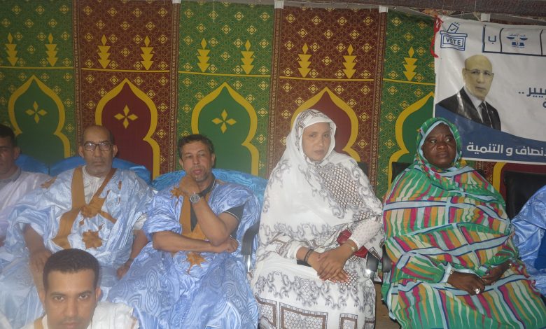 صورة كيفه / تظاهرة حاشدة دعما لمرشح حزب الانصاف محمد ولد هاشم