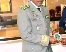 صورة الاعلان عن وفاة الجنرال الداه ولد محمد العاقب في حادث سير