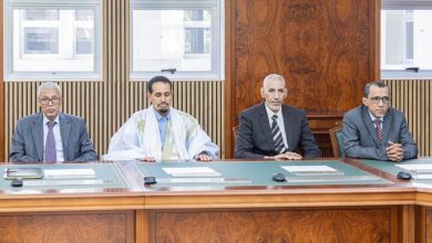 صورة لجنة الشفافية المالية تؤدي اليمين القانونية أمام رئيس الجمهورية