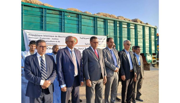 صورة الامين العام لوزارة الزراعة يشرف على ارسال كميات  معتبرة من المدخلات الزراعة إلى مناطق الانتاج