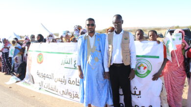 صورة كيفه/ مجتمع التآزر يستقبلون رئيس الجمهورية السيد محمد ولد الشبخ الغزواني